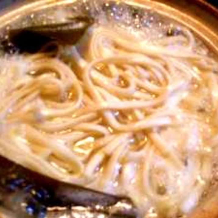 ヒラメあら汁うどん鍋◎